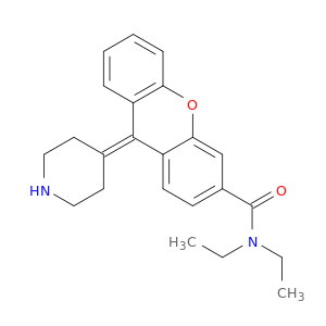 9H-Xanthene-3-carboxamide, N,N-diethyl-9-(4-piperidinylidene)-