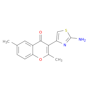 4H-1-Benzopyran-4-one,3-(2-amino-4-thiazolyl)-2,6-dimethyl-