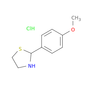 Thiazolidine, 2-(4-methoxyphenyl)-, hydrochloride