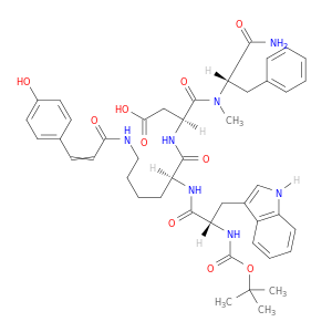 N-((1,1-Dimethylethoxy)carbonyl)-L-tryptophyl-N6-(3-(4-hydroxyphenyl)-1-oxo-2-propenyl)-L-lysyl-L-alpha-aspartyl-Nalpha-methyl-L-phenylalaninamide