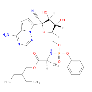 2-乙基丁基(2S)-2-[[[[(2R,3S,4R,5R)-5-(4-氨基吡咯并[2,1-f][1,2,4]三嗪-7-基)-5-氰基-3,4-二羟基氧戊环-2-基]甲氧基-苯氧基磷酰基]氨基]丙酸酯