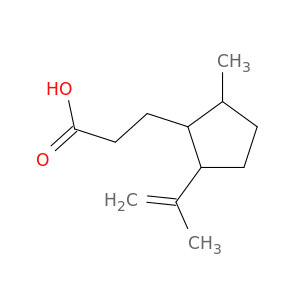 Cyclopentanepropanoic acid, 2-methyl-5-(1-methylethenyl)-