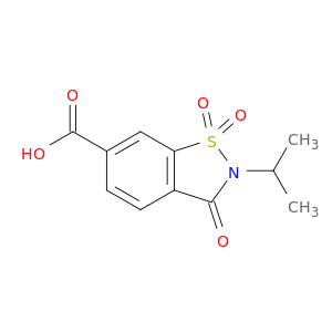 1,1,3-Trioxo-2-(propan-2-yl)-2,3-dihydro-1,2-benzothiazole-6-carboxylic Acid