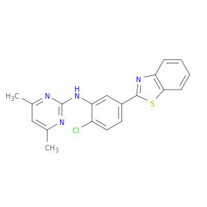 2-Pyrimidinamine, N-[5-(2-benzothiazolyl)-2-chlorophenyl]-4,6-dimethyl-