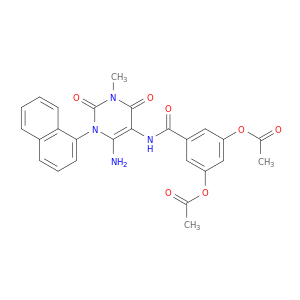 Benzamide,3,5-bis(acetyloxy)-N-[6-amino-1,2,3,4-tetrahydro-3-methyl-1-(1-naphthalenyl)-2,4-dioxo-5-pyrimidinyl]-