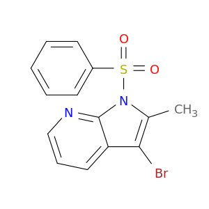 3-溴-2-甲基-1-(苯磺酰基)-1H-吡咯并[2.3-b〕吡啶