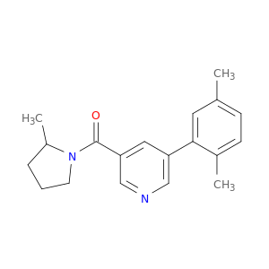 Pyrrolidine, 1-[[5-(2,5-dimethylphenyl)-3-pyridinyl]carbonyl]-2-methyl-