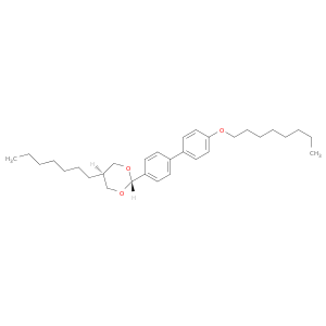 1,3-Dioxane, 5-heptyl-2-[4'-(octyloxy)[1,1'-biphenyl]-4-yl]-, trans-