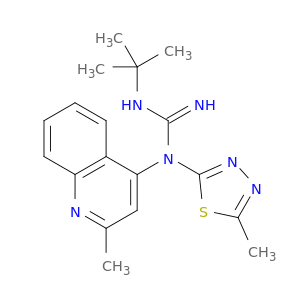 N-(1,1-DIMETHYLETHYL)-N'-(2-METHYL-4-QUINOLINYL)-N'-(5-METHYL-1,3,4-THIADIAZOL-2-YL)GUANIDINE