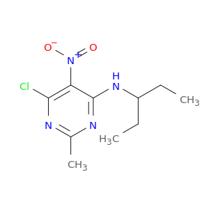 4-Pyrimidinamine, 6-chloro-N-(1-ethylpropyl)-2-methyl-5-nitro-