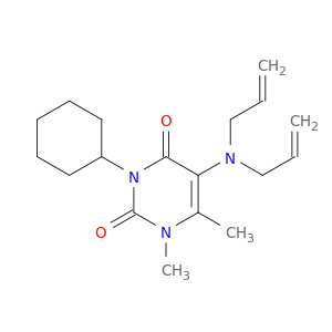 2,4(1H,3H)-Pyrimidinedione,3-cyclohexyl-5-(di-2-propen-1-ylamino)-1,6-dimethyl-