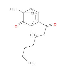 Bicyclo[2.2.2]octa-5,7-dien-2-one, 1,3,3-trimethyl-6-(1-oxoheptyl)-
