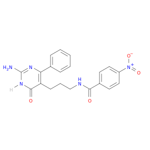 N-[3-(2-AMINO-4-OXO-6-PHENYL-1H-PYRIMIDIN-5-YL)PROPYL]-4-NITRO-BENZAMIDE