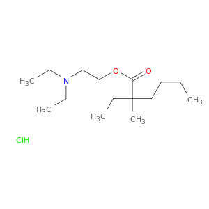 Hexanoic acid,2-ethyl-2-methyl-, 2-(diethylamino)ethyl ester, hydrochloride (1:1)