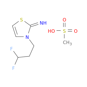 2(3H)-Thiazolimine, 3-(3,3-difluoropropyl)-, monomethanesulfonate