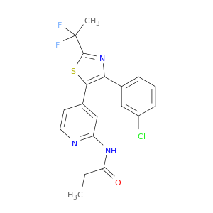 N-[4-[4-(3-CHLOROPHENYL)-2-(1,1-DIFLUOROETHYL)-1,3-THIAZOL-5-YL]-2-PYRIDYL]PROPIONAMIDE