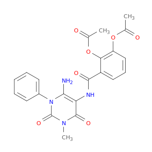 Benzamide,2,3-bis(acetyloxy)-N-(6-amino-1,2,3,4-tetrahydro-3-methyl-2,4-dioxo-1-phenyl-5-pyrimidinyl)-