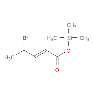 2-Pentenoic acid, 4-bromo-, trimethylsilyl ester, (E)-