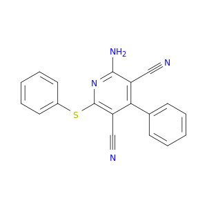 3,5-Pyridinedicarbonitrile, 2-amino-4-phenyl-6-(phenylthio)-