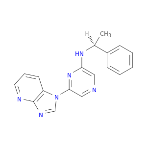 Pyrazinamine, 6-(1H-imidazo[4,5-b]pyridin-1-yl)-N-[(1S)-1-phenylethyl]-