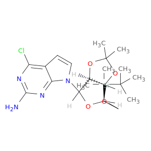 4-氯-7-[5-O-[(1,1-二甲基乙基)二甲基甲硅烷基]-2,3-O-(1-甲亚乙烯)-β-D-核尿基]-7H-吡咯,[2,3-D.]嘧啶-2-胺