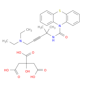 N-(4-(DIETHYLAMINO)-1,1-DIMETHYL-2-BUTYNYL)PHENOTHIAZINE-10-CARBOXAMIDE CITRATE