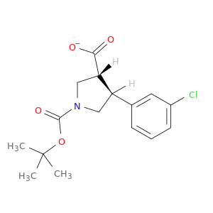 (3R,4S)-rel-1-(tert-Butoxycarbonyl)-4-(3-chlorophenyl)pyrrolidine-3-carboxylic acid