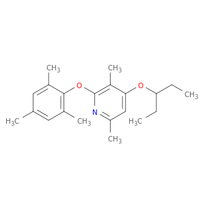 Pyridine, 4-(1-ethylpropoxy)-3,6-dimethyl-2-(2,4,6-trimethylphenoxy)-