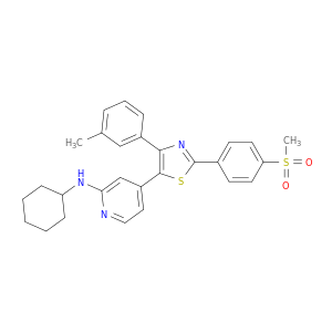 N-CYCLOHEXYL-4-[4-(3-METHYLPHENYL)-2-(4-METHYLSULFONYLPHENYL)-1,3-THIAZOL-5-YL]-2-PYRIDYLAMINE