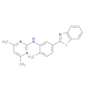 2-Pyrimidinamine, N-[5-(2-benzothiazolyl)-2-methylphenyl]-4,6-dimethyl-