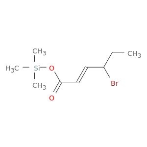2-Hexenoic acid, 4-bromo-, trimethylsilyl ester, (E)-