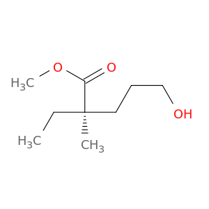 Pentanoic acid, 2-ethyl-5-hydroxy-2-methyl-, methyl ester, (R)-