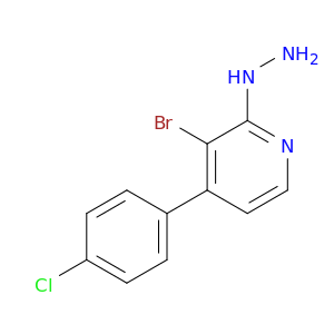 Pyridine, 3-bromo-4-(4-chlorophenyl)-2-hydrazinyl-