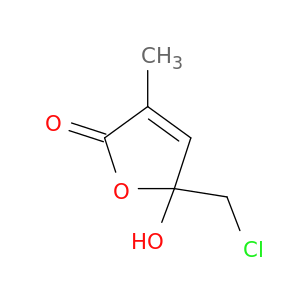2(5H)-Furanone,5-(chloromethyl)-5-hydroxy-3-methyl- (9CI)
