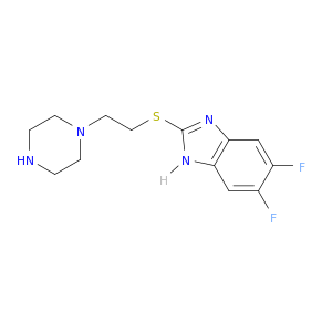 1H-Benzimidazole, 5,6-difluoro-2-[[2-(1-piperazinyl)ethyl]thio]-
