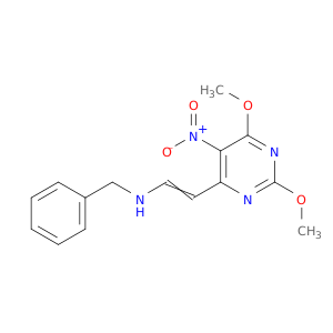 N-(2-(2,6-DIMETHOXY-5-NITRO-PYRIMIDIN-4-YL)VINYL)BENZENEMETHANAMINE