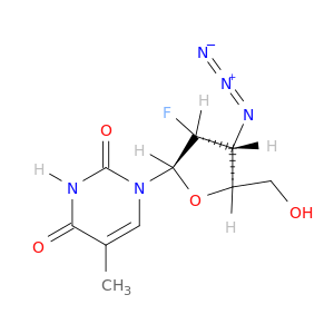 Uridine,3'-azido-2',3'-dideoxy-2'-fluoro-5-methyl- (9CI)