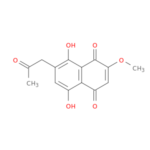 1,4-Naphthalenedione, 5,8-dihydroxy-2-methoxy-7-(2-oxopropyl)-