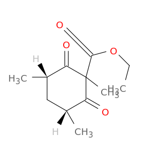 Cyclohexanecarboxylic acid, 1,3,5-trimethyl-2,6-dioxo-, ethyl ester, cis-