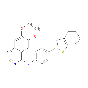 4-Quinazolinamine, N-[4-(2-benzothiazolyl)phenyl]-6,7-dimethoxy-