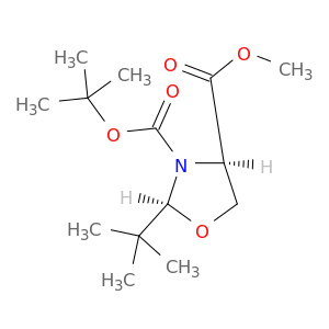 (2S,4R)-2-叔丁基恶唑烷-3,4-二羧酸 3-叔丁酯 4-甲酯
