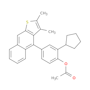 Phenol, 2-cyclopentyl-4-(2,3-dimethylnaphtho[2,3-b]thien-4-yl)-, acetate
