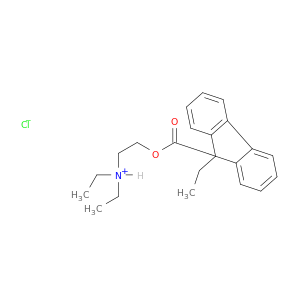 9H-Fluorene-9-carboxylicacid, 9-ethyl-, 2-(diethylamino)ethyl ester, hydrochloride (1:1)