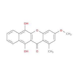 12H-Benzo[b]xanthen-12-one, 6,11-dihydroxy-3-methoxy-1-methyl-