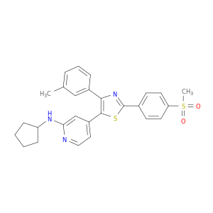 N-CYCLOPENTYL-4-[4-(3-METHYLPHENYL)-2-(4-METHYLSULFONYLPHENYL)-1,3-THIAZOL-5-YL]-2-PYRIDYLAMINE