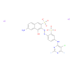 2-萘磺酸,6-氨基-3-[2-[4-[4-[(5-氯-2,6-二氟-4-嘧啶基)氨基]-2-硫苯基]二亚苯基]-4-羟基-,钠盐(1：2)