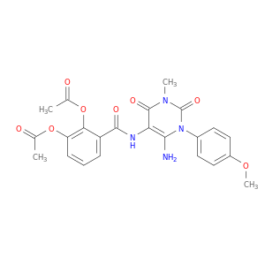 Benzamide,2,3-bis(acetyloxy)-N-[6-amino-1,2,3,4-tetrahydro-1-(4-methoxyphenyl)-3-methyl-2,4-dioxo-5-pyrimidinyl]-