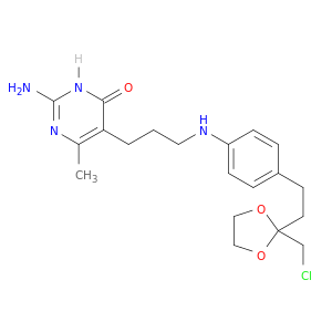4(3H)-Pyrimidinone,2-amino-5-[3-[[4-[2-[2-(chloromethyl)-1,3-dioxolan-2-yl]ethyl]phenyl]amino]propyl]-6-methyl-
