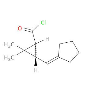 Cyclopropanecarbonylchloride, 3-(cyclopentylidenemethyl)-2,2-dimethyl-, (1R-cis)- (9CI)