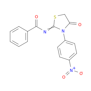 Benzamide, N-[3-(4-nitrophenyl)-4-oxo-2-thiazolidinylidene]-